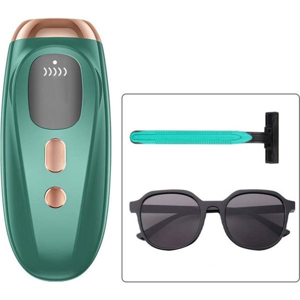 Inf Dispositivo Epilatore Laser Ipl - Spina Eu, Indolore, Per Viso E Corpo Verde-image