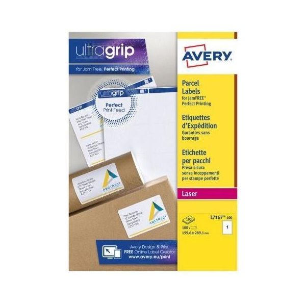 Avery L7167-100 Etichetta Autoadesiva Rettangolo Permanente Bianco 100 Pz-image