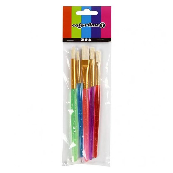 Creativ Company Cc Colortime Set Di Pennelli Per Bambini 5 Pezzi, Tondi E Piatti-image