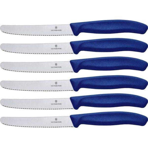 Set Di Coltelli Da Tavola E Da Pomodoro Victorinox Swiss Classic 6 Pezzi Blu-image