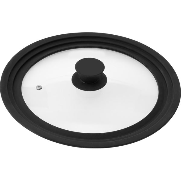 Bremermann Coperchio Universale Per Barattoli Con Bordo In Silicone, 24/26/28 Cm, Nero Medio-image