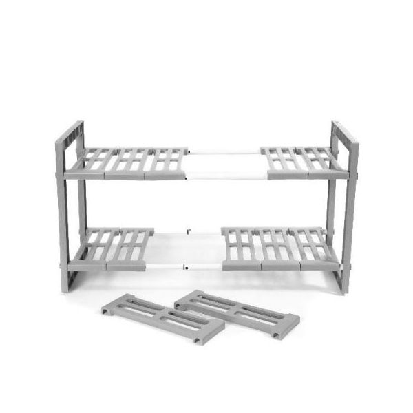 Mensola Compactor Sotto Il Lavello - 2 Livelli - 50/76 X 30 X H 40 Cm-image
