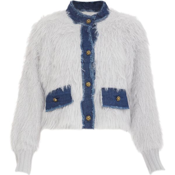 Cardigan Alary Da Donna - Denim Azzurro, M-image