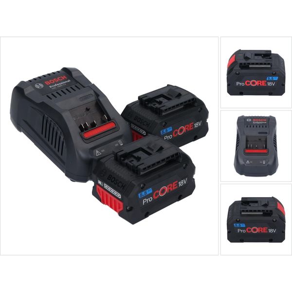Bosch Procore18V 5,5Ah + Gal 1880 Cv Professional - Starter Set - Batterie 2 X - Li-Ion - 8 Ah (1600A0214C)-image