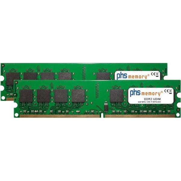 Kit Di Memoria Ram Phs-Memory 4GB (2X2Gb) Per Acer Aspire GT7700 DDR2 Udimm 800Mhz PC2-6400U (SP114120)-image