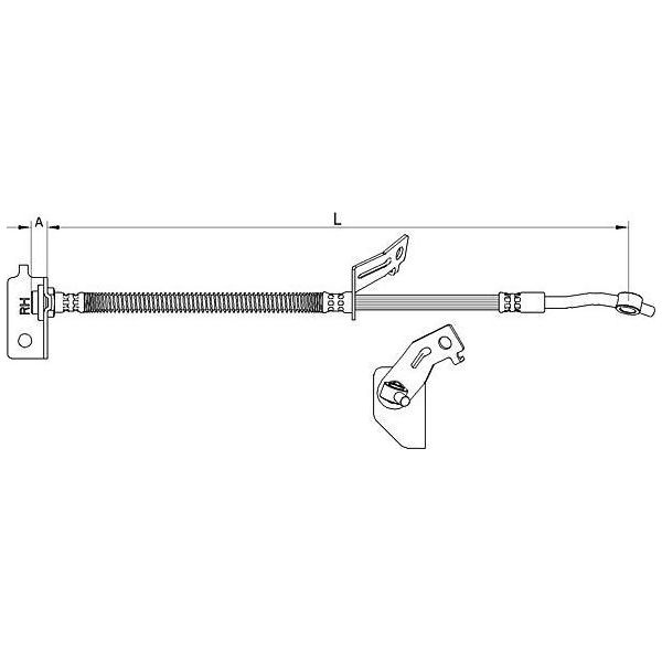 Metzger 4111457 Tubo Freno Anteriore Sinistro Per Hyundai Ix20 (Jc)-image