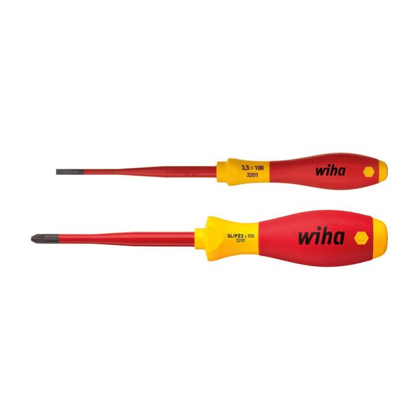 Wiha Schraubendreher Set Softfinish® Electric Slimfix Schlitz, Plusminus/Pozidriv 2-Tlg. In Blister (36333)-image