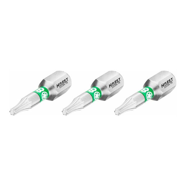 Hazet Bit 2223N-T8/3, Sechskant Massiv 6,3 (1/4 Zoll), Innen Tx Profil, T8, Anzahl Werkzeuge: 3)-image