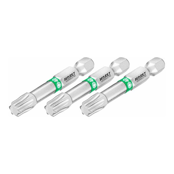 Hazet Bit 2223NSLG-T40/3, Sechskant Massiv 6,3 (1/4 Zoll), Innen Tx Profil, T40, Anzahl Werkzeuge: 3)-image