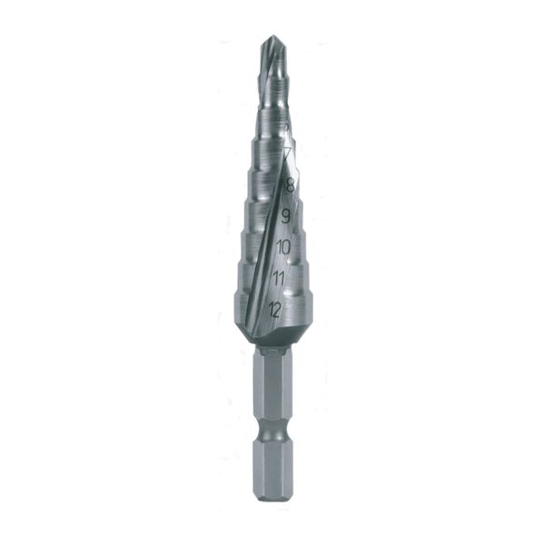 Ruko Stufenbohrer-Bit Hss, Spiralgenutet Mit Kreuzanschliff GrößE Nr. 0/9 (101050-9H)-image