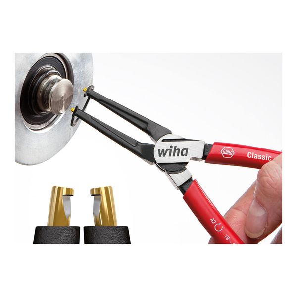 Wiha Sicherungsringzange Classic Mit Magictips® FüR Innenringe (Bohrungen) Mit Gerader Form In Blister J 1, 140 Mm (36225)-image