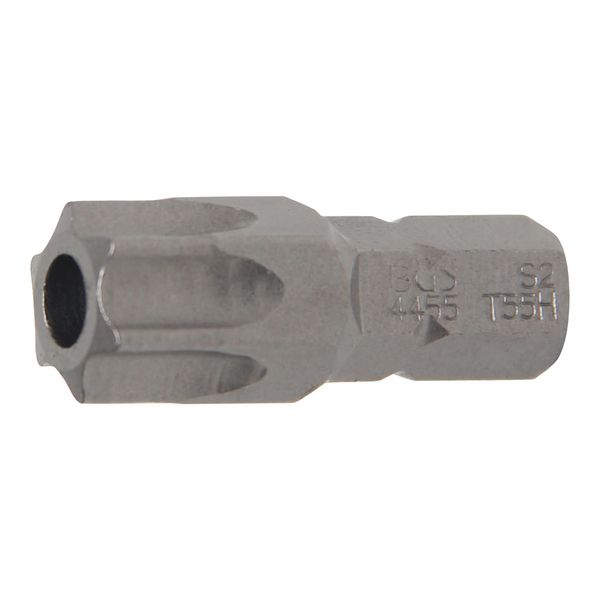 BGS Bit 4455, LäNge 30 Mm, Antrieb AußEnsechskant 8 Mm (5/16"), T-Profil (FüR Tx) Mit Bohrung T55 ; BGS Technic)-image