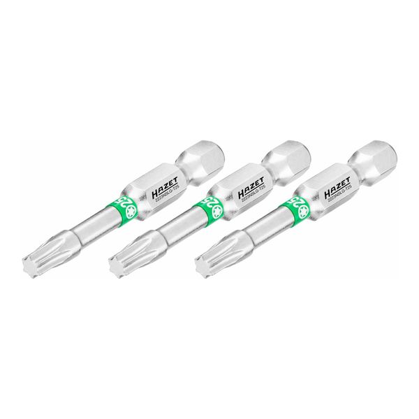 Hazet Bit 2223NSLG-T25/3, Sechskant Massiv 6,3 (1/4 Zoll), Innen TX Profil, T25, Anzahl Werkzeuge: 3)-image