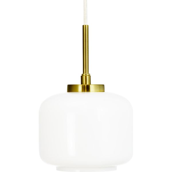 Lampada A Sospensione Led, Lampada A Sospensione, Lampada A Soffitto A Sospensione, Lampada A Sospensione Per Tavolo Da Pranzo, Lampada A Sospensione Per Soggiorno, Design Scandinavo, Arp D15 Opale/Ottone-image