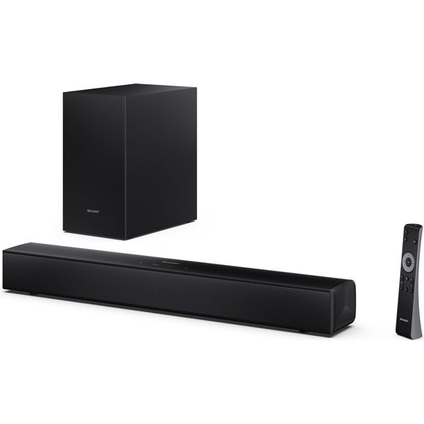 Sharp Sharp Soundbar Compatta 2.1 Con Subwoofer Wireless | HT-SBW121 | 240 W | Bluetooth | Nero | Connessione Wireless-image