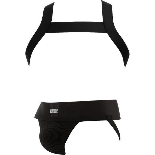 Barcode Berlin - Intimo Da Uomo Sospensorio - Multipack 1X Sergey Jockstrap + 1X Matt Harness Black - Taglia M-image