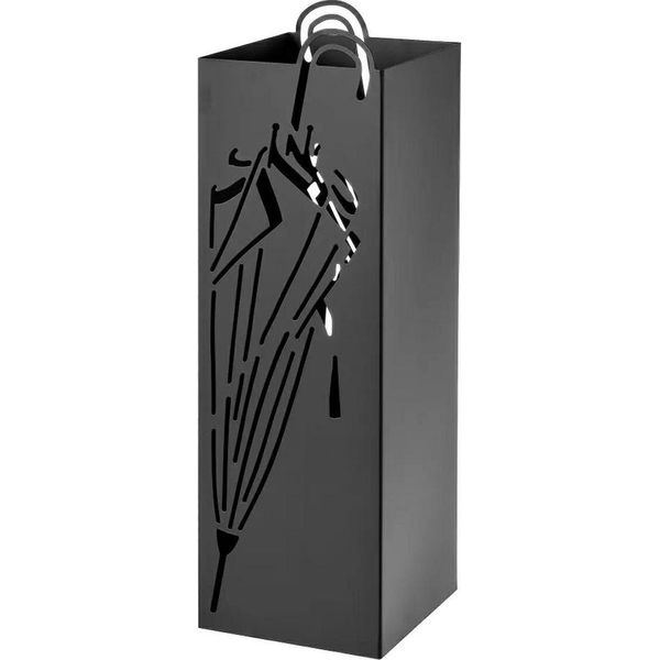 Howhomley | Portaombrelli - Portaombrelli In Metallo - Nero - 16 X 16 X 49 Cm - Per Il Corridoio-image
