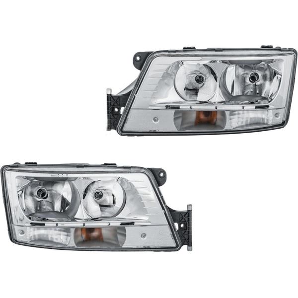 Set Fari Principali Sinistro 24 V Led H7/H7 PY21W Alogeno Hella Per Man Tgs E Altri Modelli-image