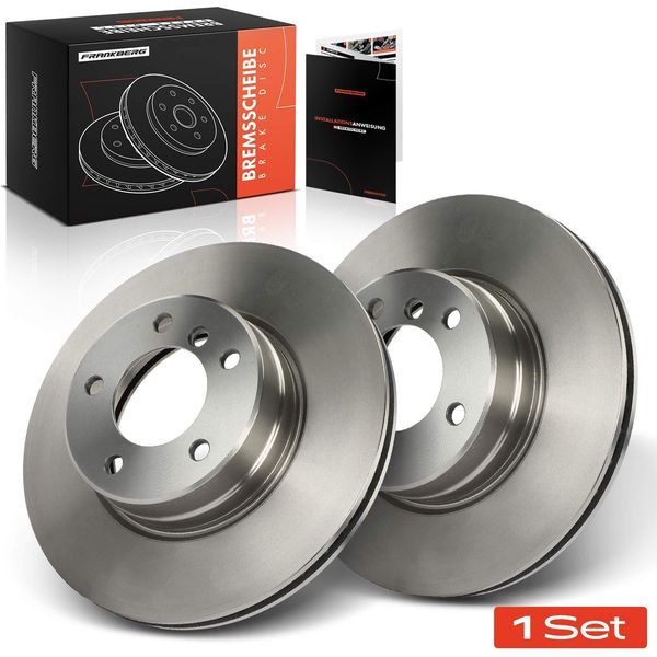 Frankberg 2X Dischi Freno Asse Anteriore Per Bmw Serie 5 Touring E60 E61 2.0L 2.2L 2.5L 3.0L 2003-2010-image