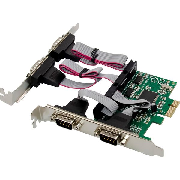 Inline® Scheda Pcie A 4 Porte RS-232, 4 Connettori D-Sub 9, Incl. Profilo Basso-image