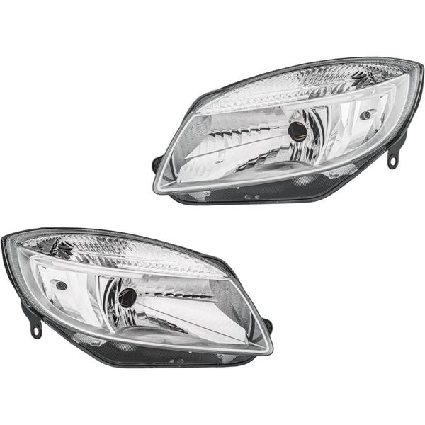 Set Fari Principali 12 V H4 W5W PY21W Ff Alogeni Hella Per Skoda Fabia E Altri Modelli-image