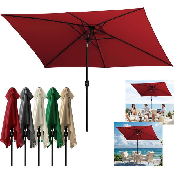 Ombrellone Izrielar 2 × 3 M Modulare – Ombrellone Da Giardino Componibile, Resistente Alle Intemperie, Rosso-image