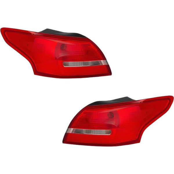 Set Luci Posteriori Sinistra Destra P21W PY21W Hella Adatto Per Ford Focus-image