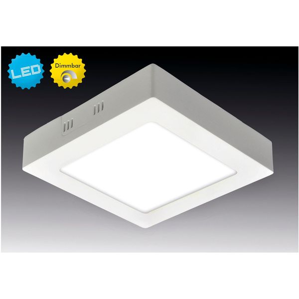 NÄVe Led Panel "Dimplex", Weiß, 1, H: 3,5Cm, 1 Stk., Leuchten, Aufbaupanel Weiß, Dimmbar, Phasenabschnitt, MaßE: S: 30X30Cm, H:3,5Cm-image