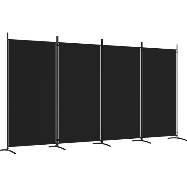 Syfax™ Divisorio A 4 Pannelli Nero 346X180 Cm In Tessuto-image