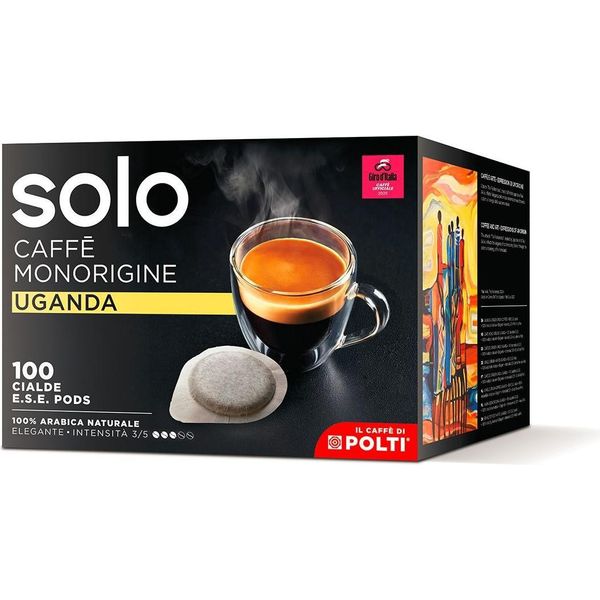 Set Di 100 Cialde E.S.E. Solo Caffè Monorigine Uganda Per Macchine Da Caffè Polti-image