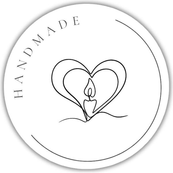 Etichette Di Carta Fatte A Mano - Candela Nel Cuore, 20 Pezzi-image