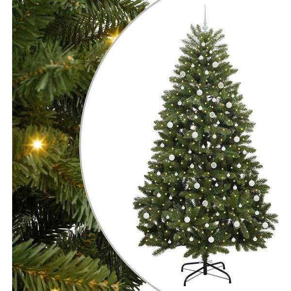 Vidaxl Albero Di Natale Artificiale Verde 240 Cm In Pvc E Metallo-image