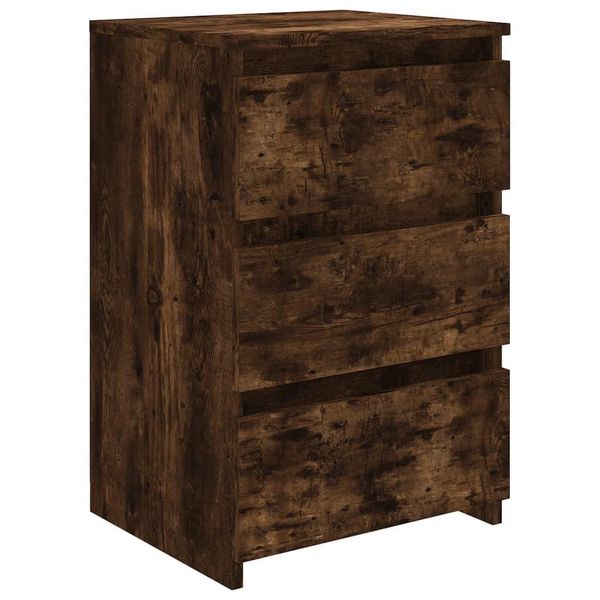 Syfax™ Comodino Rovere Fumo 40X35X62,5 Cm In Legno Multistrato-image