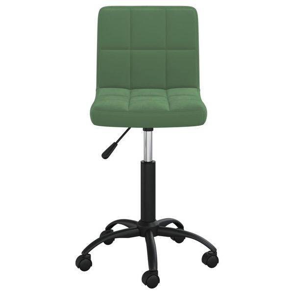 Syfax™ Sedia Da Pranzo Girevole Verde Scuro In Velluto-image