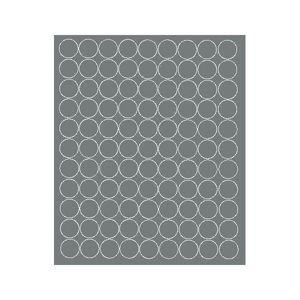 Adesivi Rotondi, Diametro 4 Cm, 99 Pezzi, Grigio Lucido-image