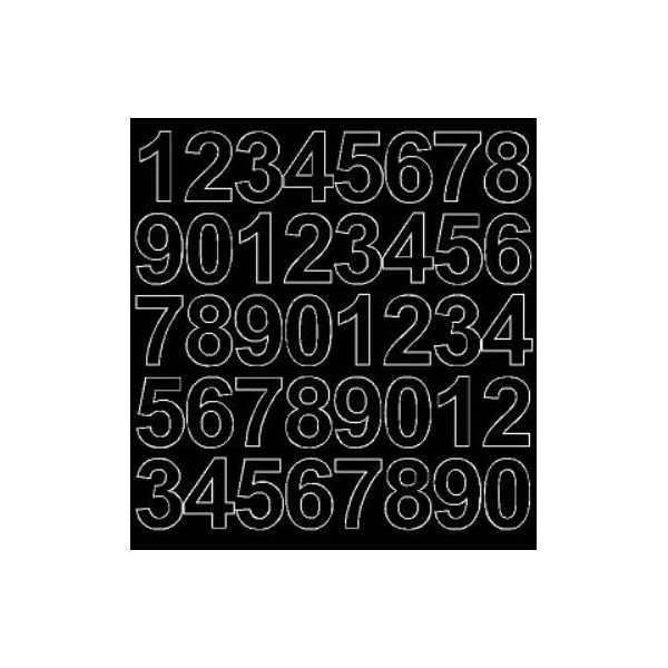 Adesivi Numerati Autoadesivi 3,5 Cm, Nero Opaco-image