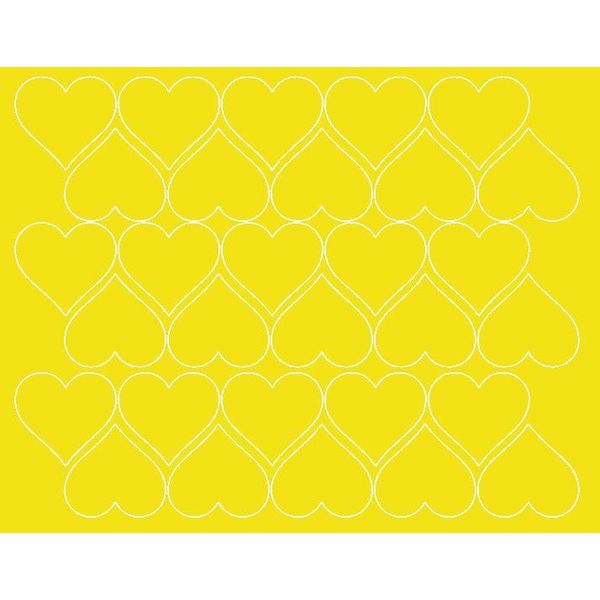 Adesivi A Forma Di Cuore Per San Valentino 4 Cm Seduszko 30 Pezzi Gialli Lucidi.-image