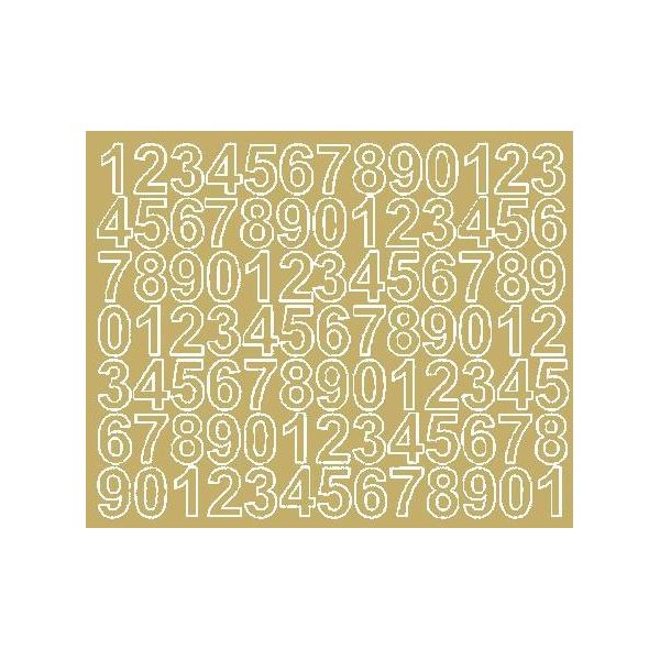 Adesivi Numerati Autoadesivi 2,5 Cm, Adesivi Oro Opaco-image