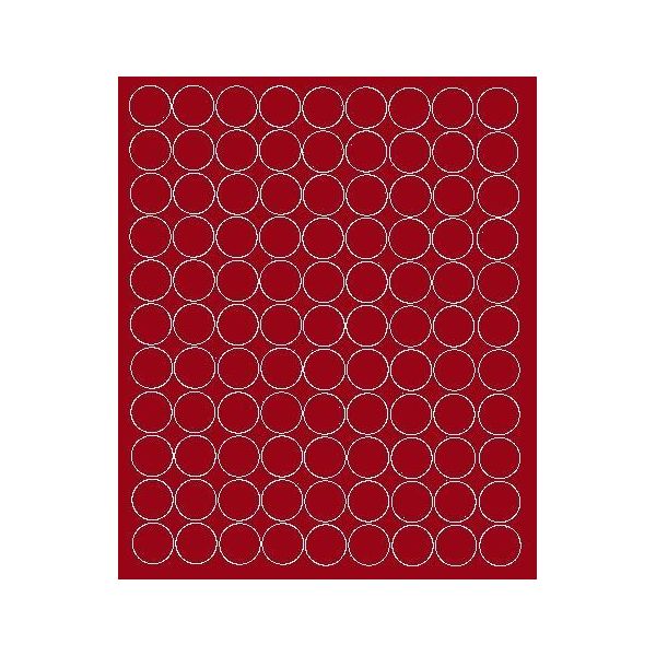 Adesivi Rotondi, 2 Cm, Adesivi A Puntini, 99 Pezzi, Rosso Scuro Lucido-image