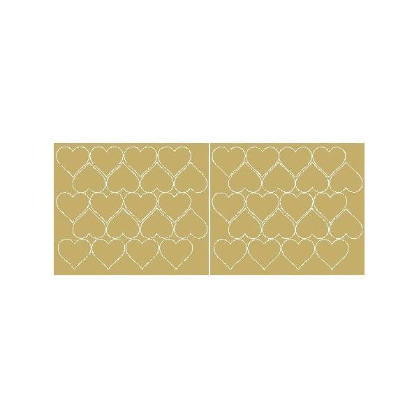 Adesivi A Forma Di Cuore Per San Valentino, 5 Cm, 40 Pezzi, Oro Opaco-image