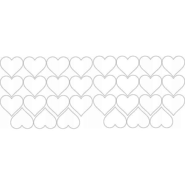 Adesivi A Forma Di Cuore Per San Valentino, 6 Cm, 30 Pezzi, Bianco Opaco-image