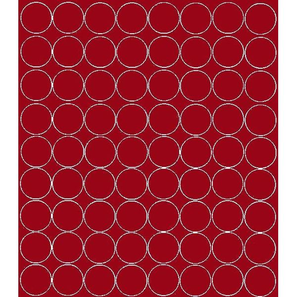 Adesivi Rotondi, 5 Cm, Adesivi A Puntini, 72 Pezzi, Rosso Scuro, Opaco-image
