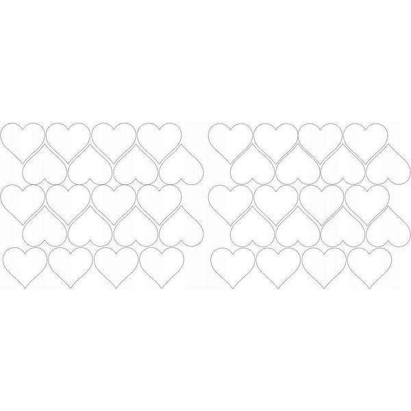 Adesivi A Forma Di Cuore Per San Valentino, 5 Cm, 40 Pezzi, Bianco Opaco-image