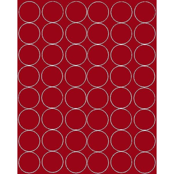 Adesivi Rotondi, 6 Cm, Adesivi A Puntini, 48 Pezzi, Rosso Scuro Lucido-image