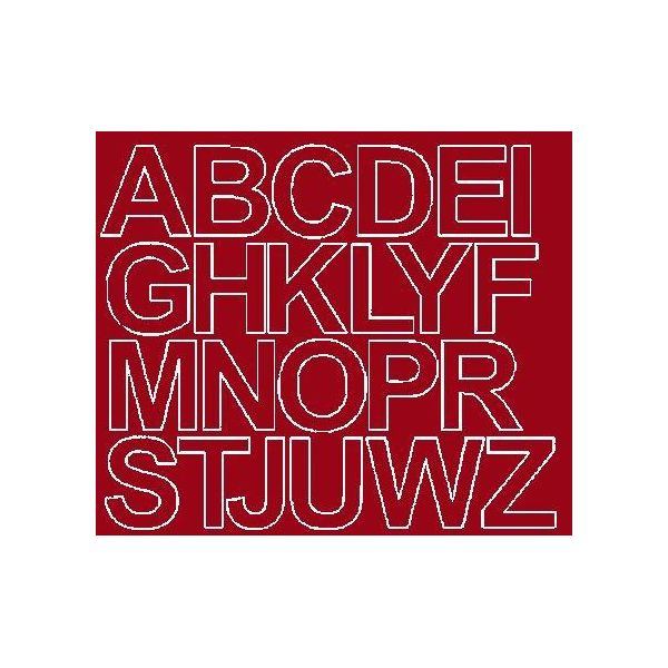 Adesivi Con Lettere Autoadesivi, 4,5 Cm, Rosso Scuro Lucido-image