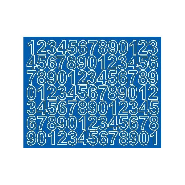 Adesivi Numerati Autoadesivi, 2,5 Cm, Blu Lucido-image
