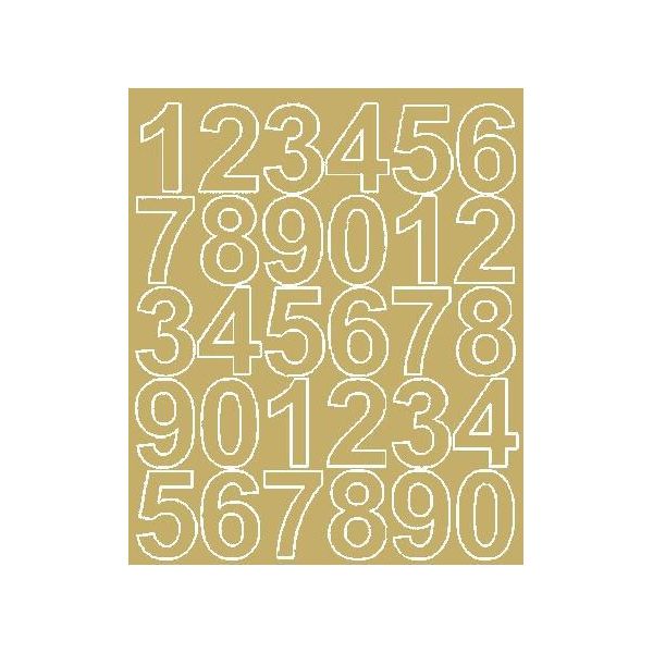Adesivi Numerati Autoadesivi 4,5 Cm, Adesivi Oro Opaco-image