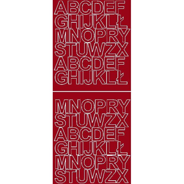Adesivi Con Lettere Autoadesivi, 3,5 Cm, Rosso Scuro Lucido-image