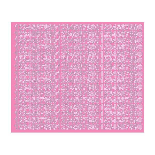 Adesivi Numerati Autoadesivi, 1 Cm, Rosa, Opachi-image