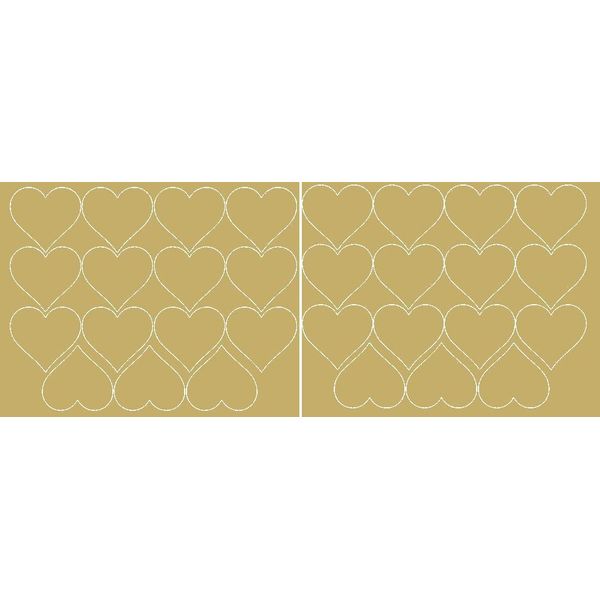 Adesivi A Forma Di Cuore Per San Valentino, 6 Cm, 30 Pezzi, Oro Opaco-image